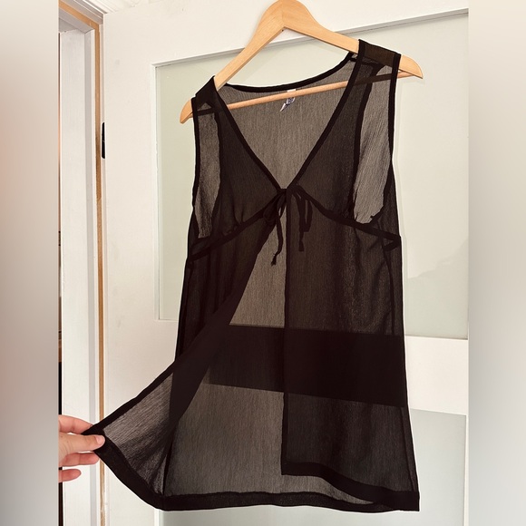 Black Christina Sleeveless Cover-up - Beach, Pool or evening - M - Picture 2 of 2